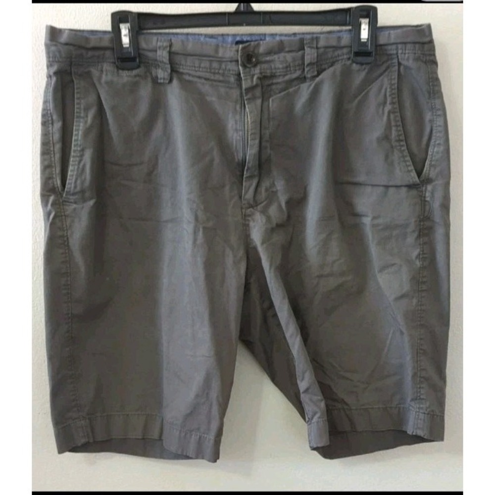 J Crew Club Mens 36 Flat-Front Chino Shorts Gray 100% Cotton‎ 11" Inseam Preppy